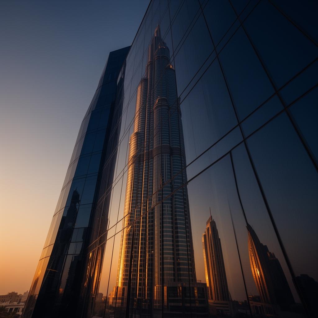 Dubai skyline at blue hour